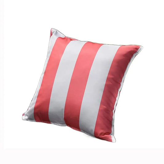 Housse de coussin Exterieur Imperméable Rayures Roses