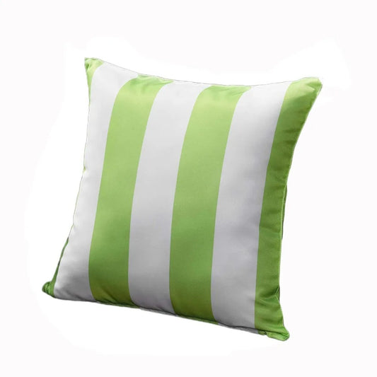 Housse de coussin Exterieur Imperméable Rayures Vertes