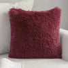 Housse de coussin Fausse Fourrure Bordeaux