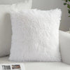 Housse de coussin Fausse Fourrure Blanc