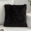 Housse de coussin Fausse Fourrure Noir