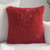 Housse de coussin Fausse Fourrure Rouge