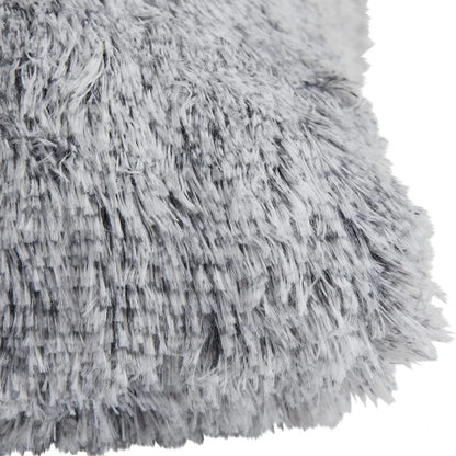 Housse de coussin<br>Fausse Fourrure Chiné Framboise
