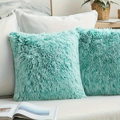 Housse de coussin<br> Fausse Fourrure Chiné Beige