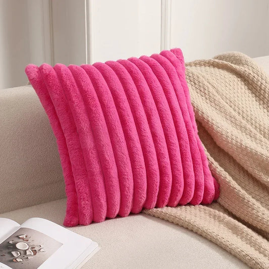 Housse de coussin<br>Velours cotelé Fuchsia