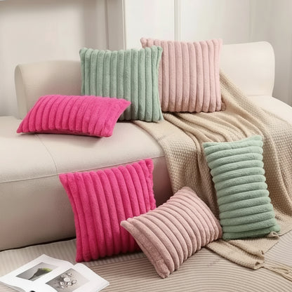 Housse de coussin<br>Velours cotelé Fuchsia