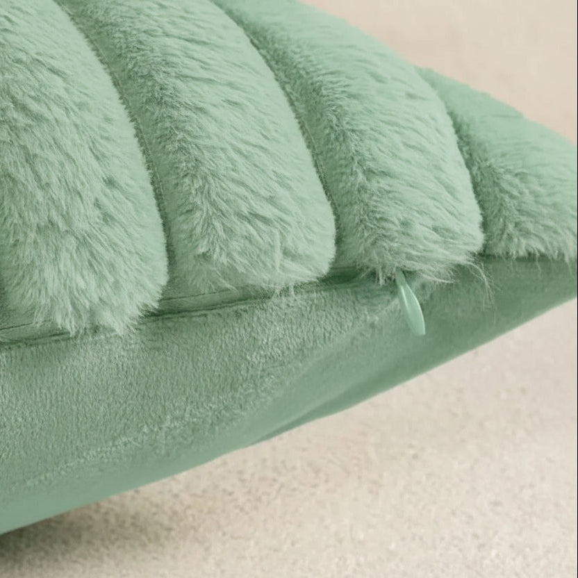 Housse de coussin <br>Velours cotelé - Vert sauge