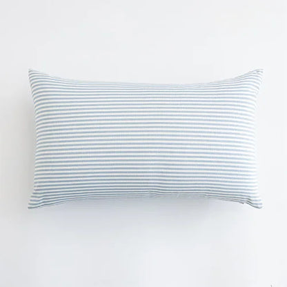 Housses de coussins 45x45<br> Fines rayures Bleues