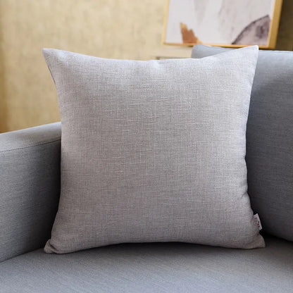 Housse de coussin<br> Lin Uni Jaune Moutarde