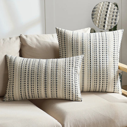 Housse de coussin Macramé Boheme Gris