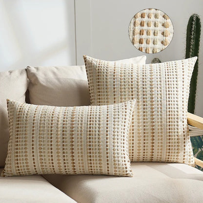 Housse de coussin Macramé Boheme Beige
