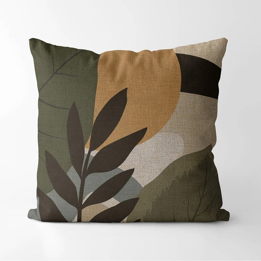 Housse de coussin<br> Motif Floral Leaf