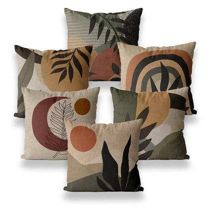 Housse de coussin<br> Motif Floral Leaf