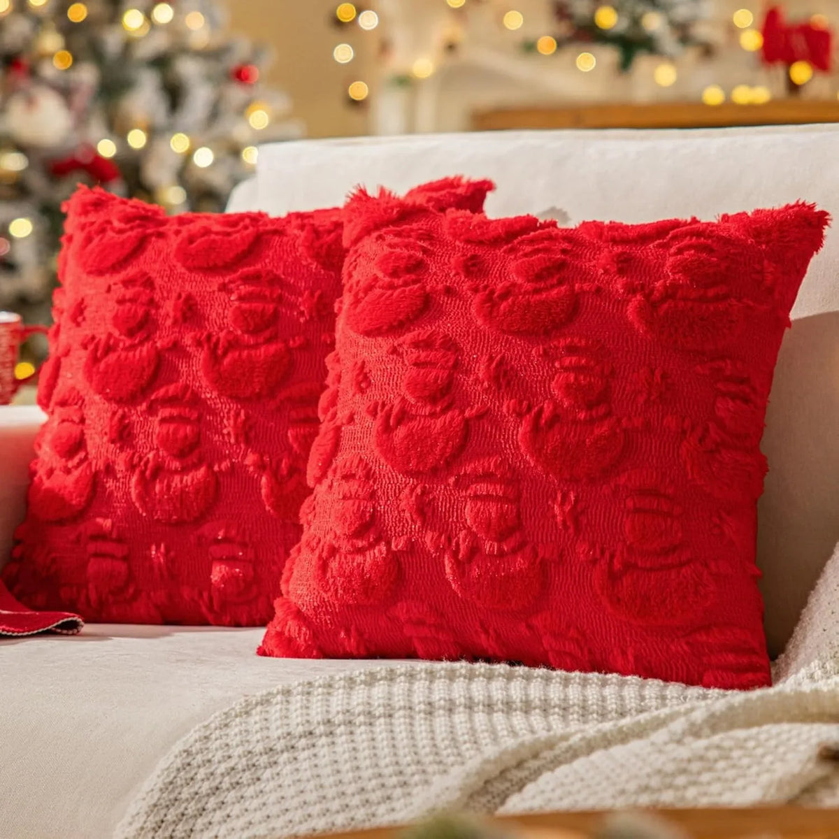 Le même motif Snowman en peluche, coloris Rouge