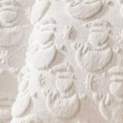 Détail du relief en peluche des Snowman, coloris Blanc