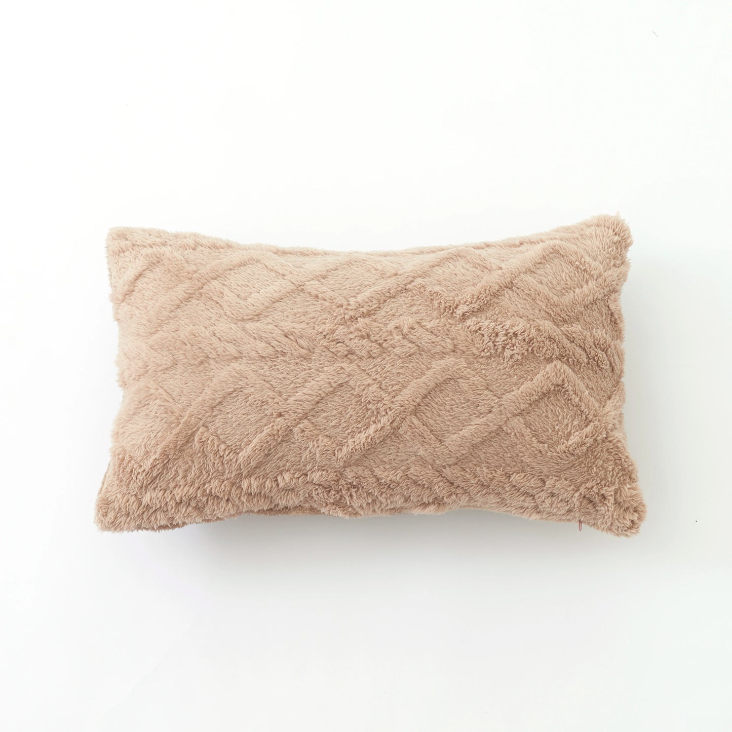 Housse de coussins rectangulaire <br>Peluche - Beige