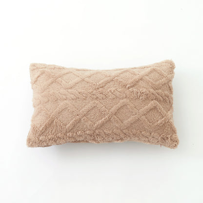 Housse de coussins rectangulaire <br>Peluche - Beige