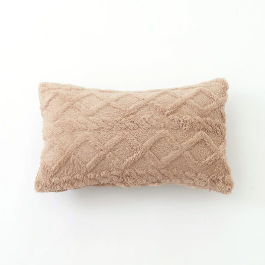 Housse de coussins rectangulaire <br>Peluche - Beige