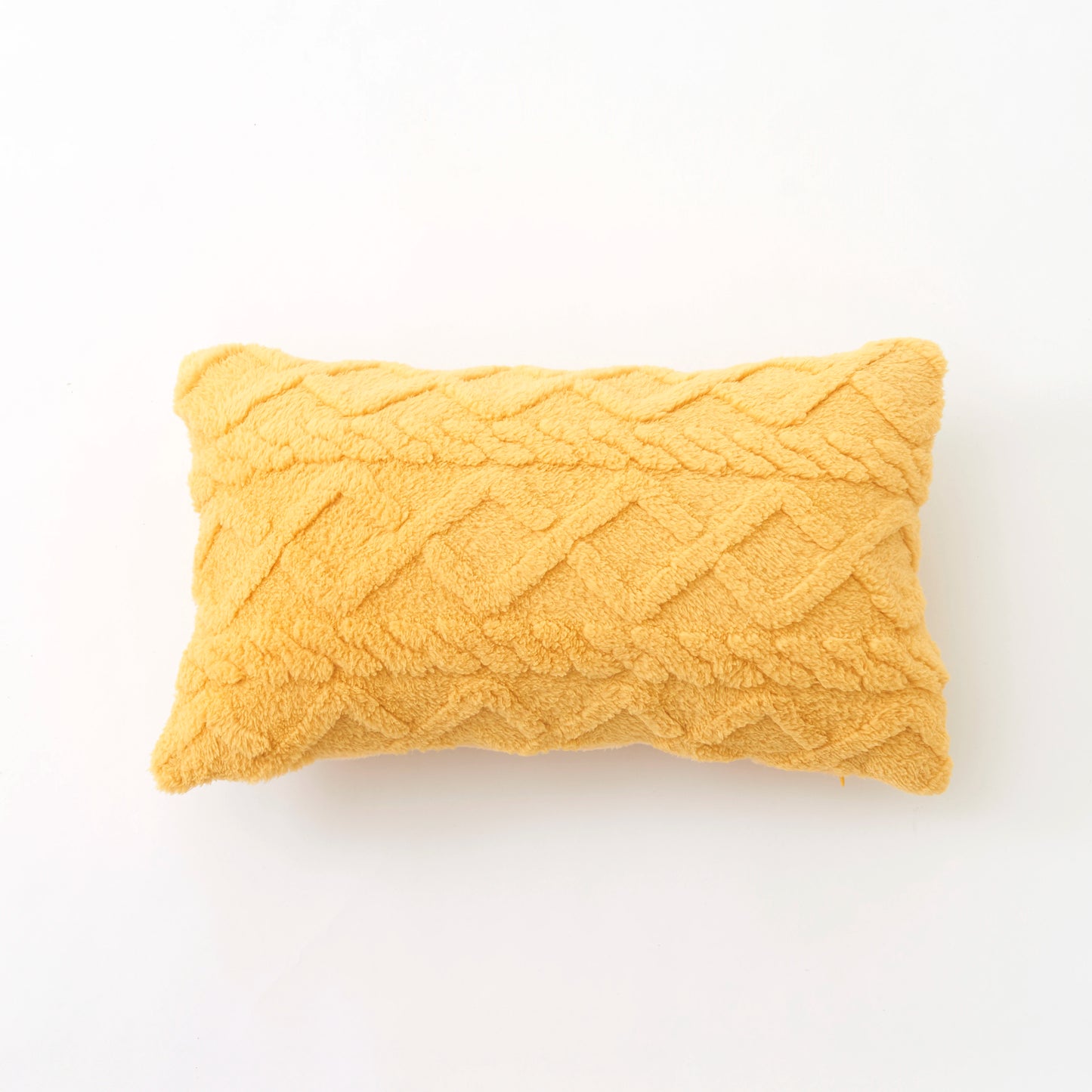 Housse de coussins rectangulaire <br>Peluche - Jaune