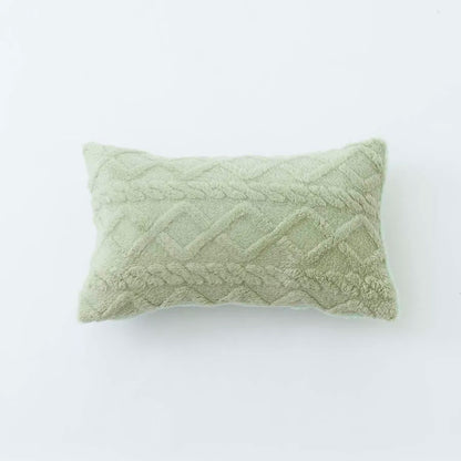 Housse de coussins rectangulaire <br>Peluche - Vert sauge
