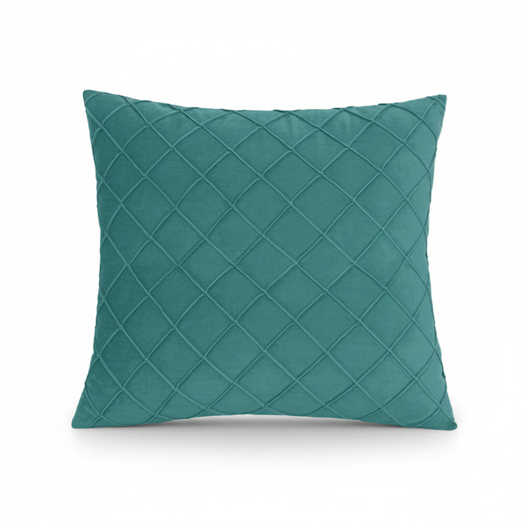 Housse coussin Suedine Bleu canard