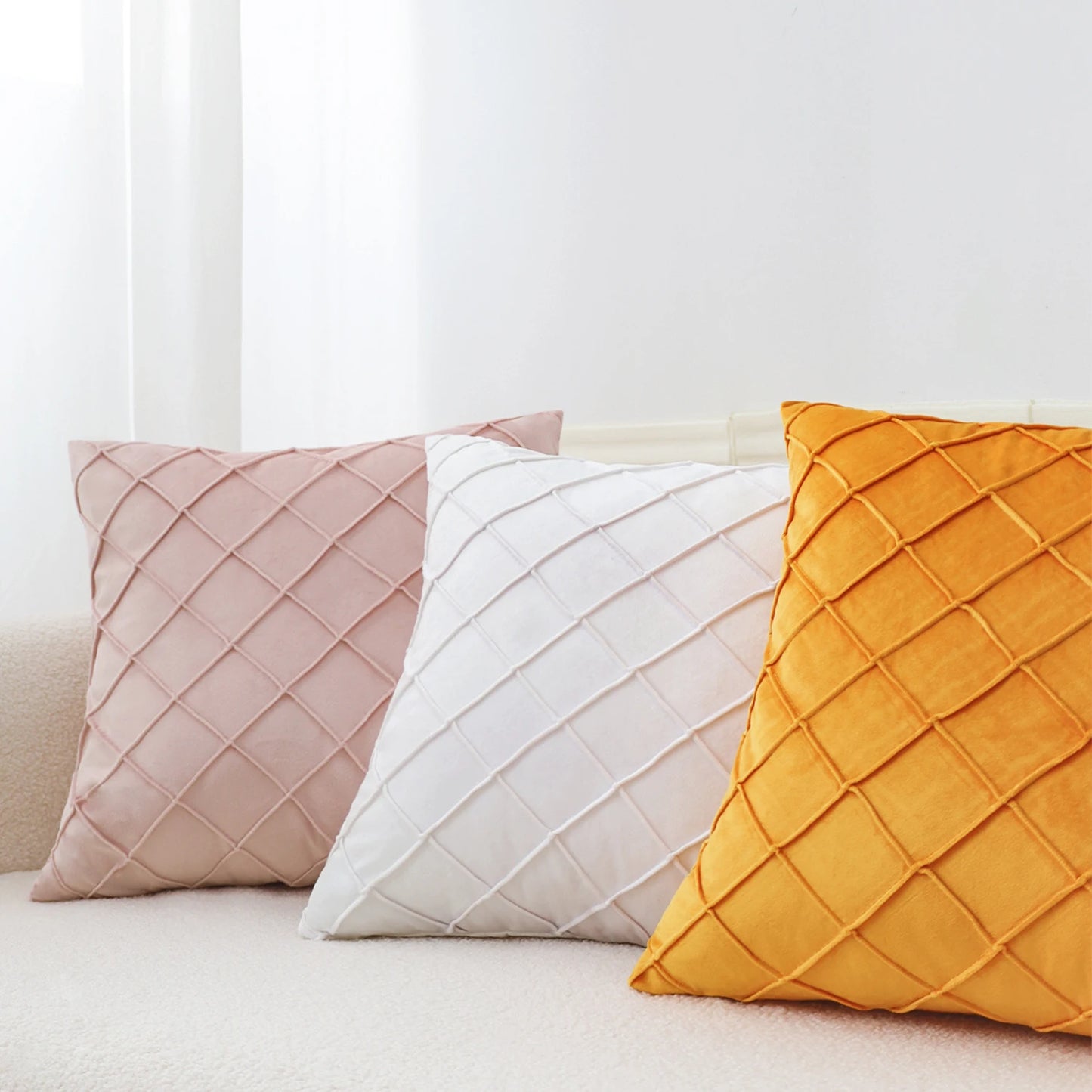 Housse de coussin Suedine Rose