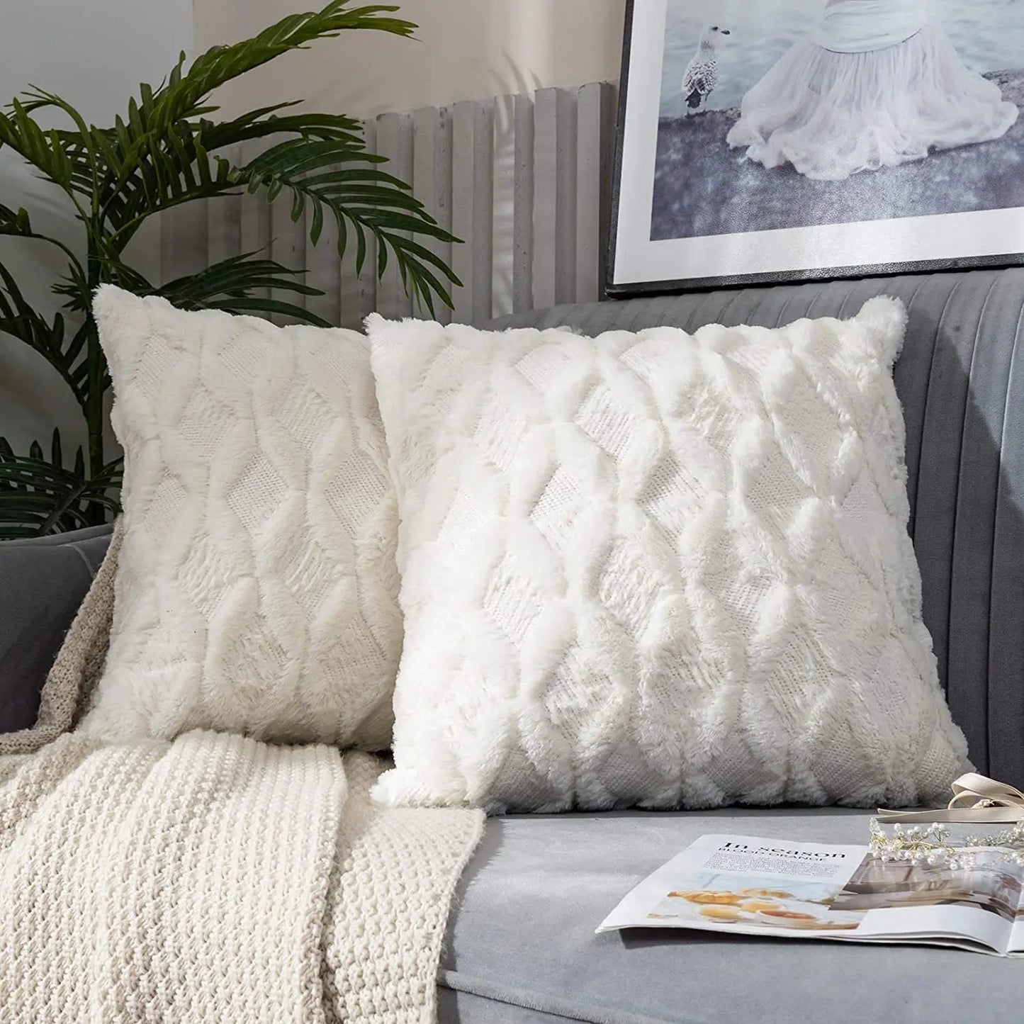 Housse de coussin Tricot<br> Camel
