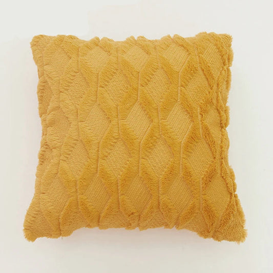 Housse de coussin Tricot<br> Jaune