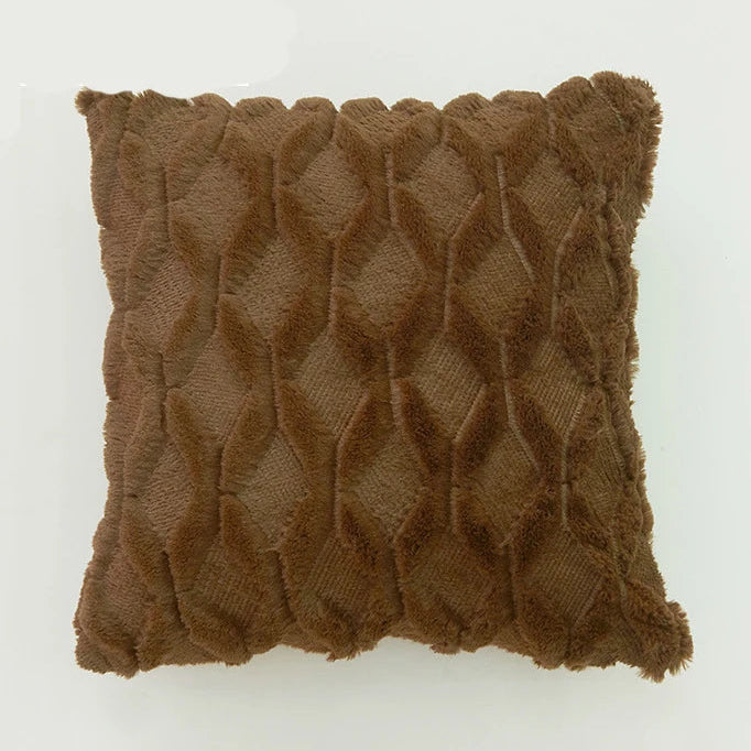 Housse de coussin Tricot<br> Marron