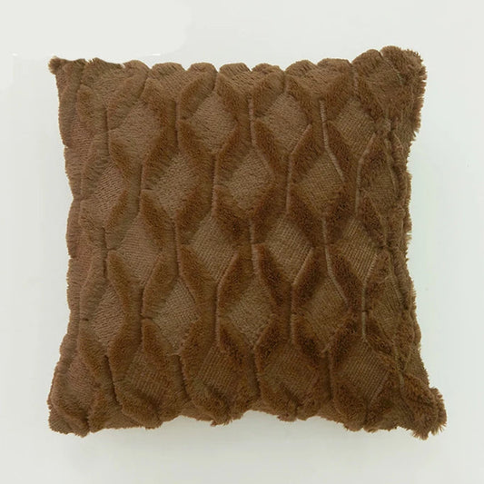 Housse de coussin Tricot<br> Marron