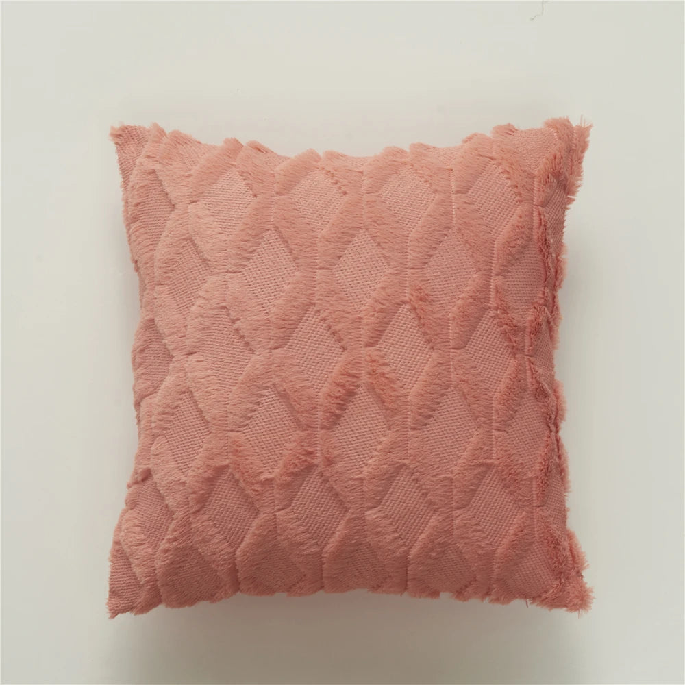Housse de coussin Tricot<br> Saumon