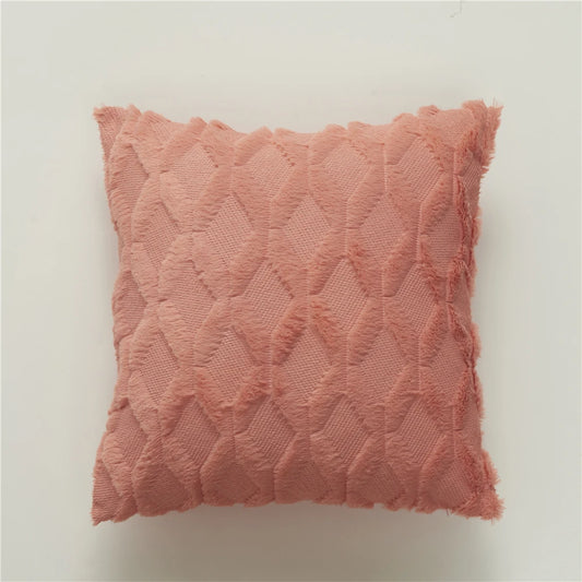 Housse de coussin Tricot<br> Saumon