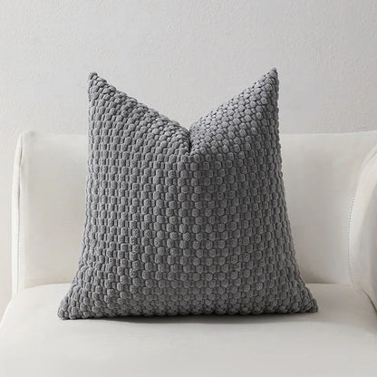 Housse de coussin en velours - Gris