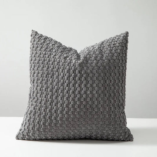 Housse de coussin velours 45x45 - Anthracite