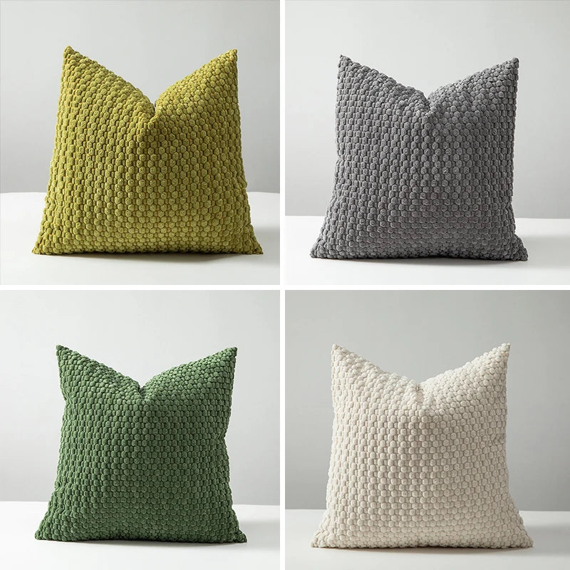 Housse de coussin velours 45x45 - Anthracite