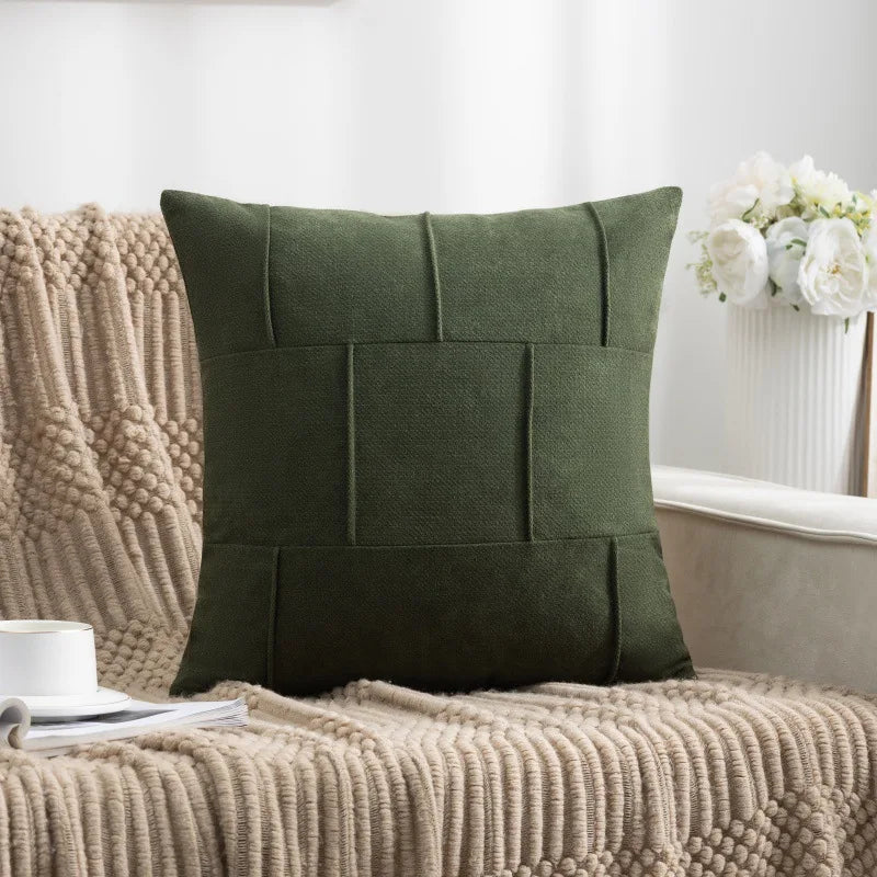 Housse de coussin Velours<br> Anthracite<br>Inspiration Scandinave