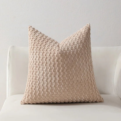 Housse de coussin en velours - Beige