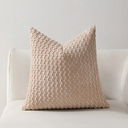 Housse de coussin en velours - Beige