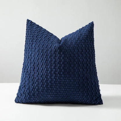 Housse de coussin velours 45x45 - Bleu marine