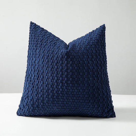 Housse de coussin velours 45x45 - Bleu marine