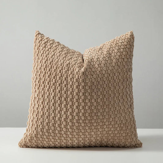 Housse de coussin velours 45x45 - Camel