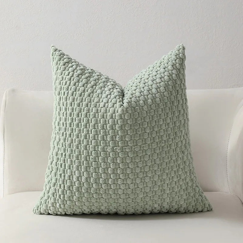 Housse de coussin en velours <br> Coordonné 4 couleurs