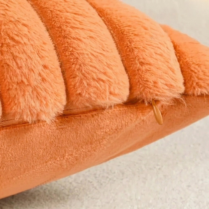 Housse de coussin<br> Velours cotelé Corail