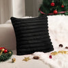 Housse de coussin Velours cotelé Noir