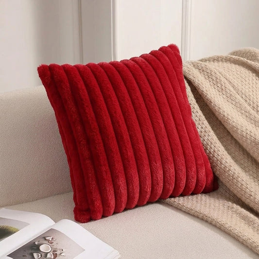 Housse de coussin<br> Velours cotelé Rouge