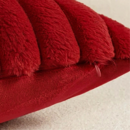 Housse de coussin<br> Velours cotelé Rouge
