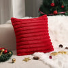 Housse de coussin Velours cotelé Rouge