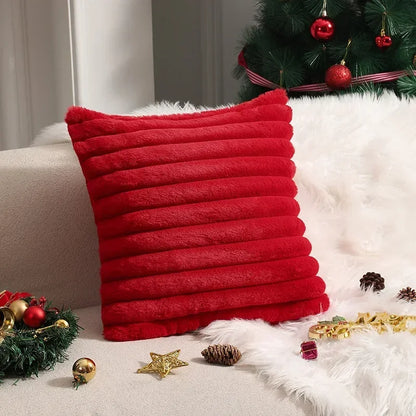 Housse de coussin<br> Velours cotelé Rouge