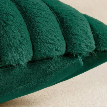 Housse de coussin<br> Velours cotelé Vert forêt