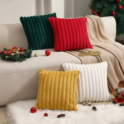 Housse de coussin<br> Velours cotelé Vert forêt